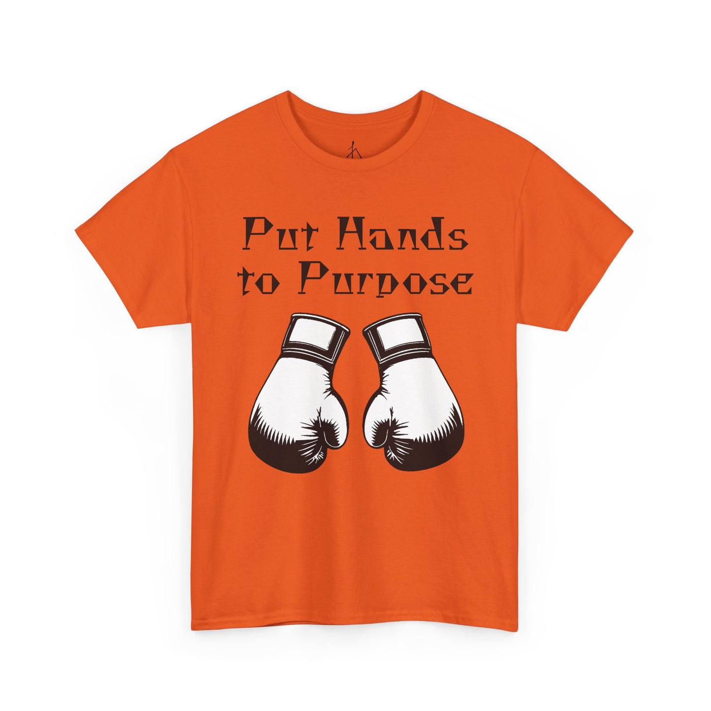 Boxing Tee, "Put Hands to Purpose" Unisex Heavy Cotton Shirt,