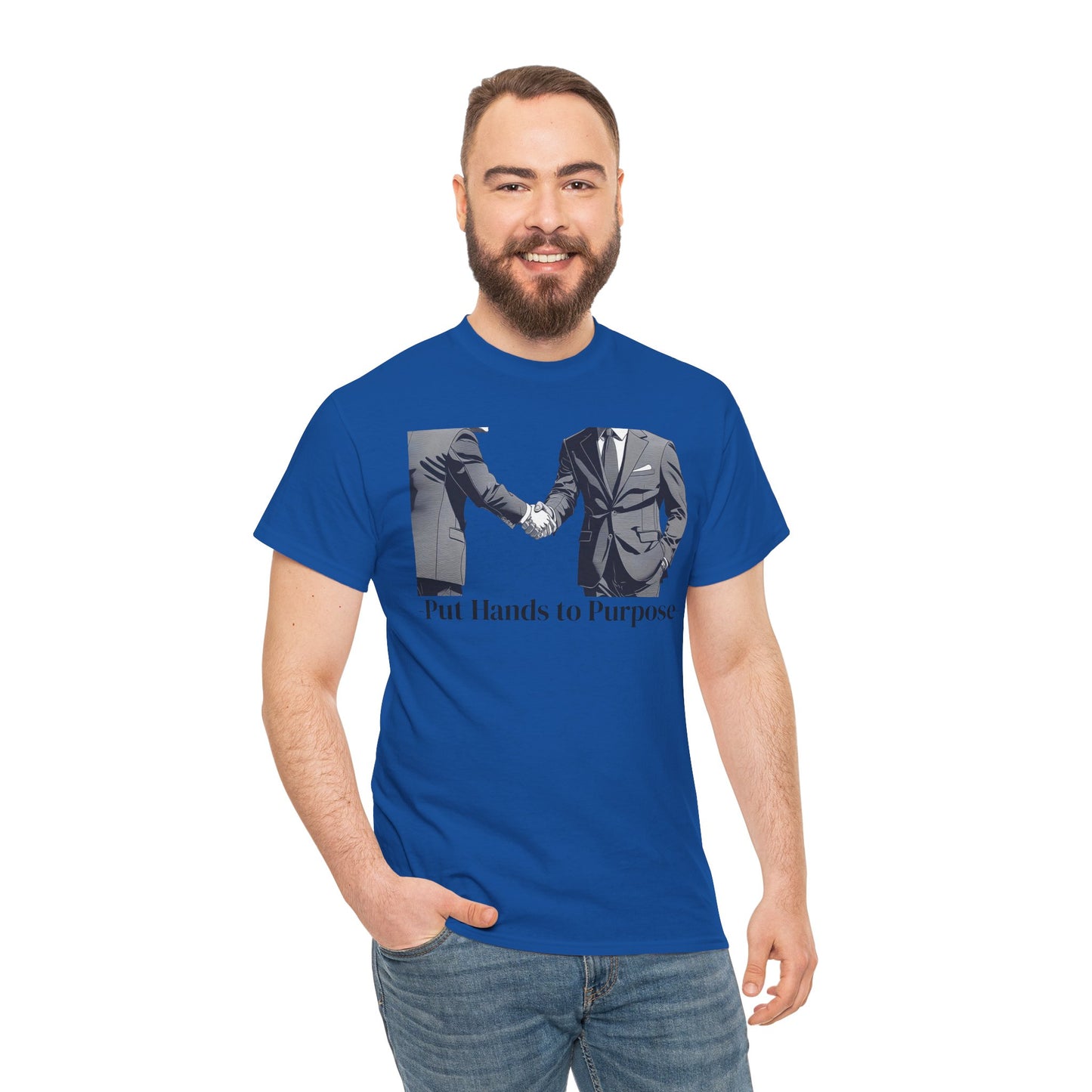 Business Men Shaking Hands Graphic T-Shirt "Put Hands to Purpose