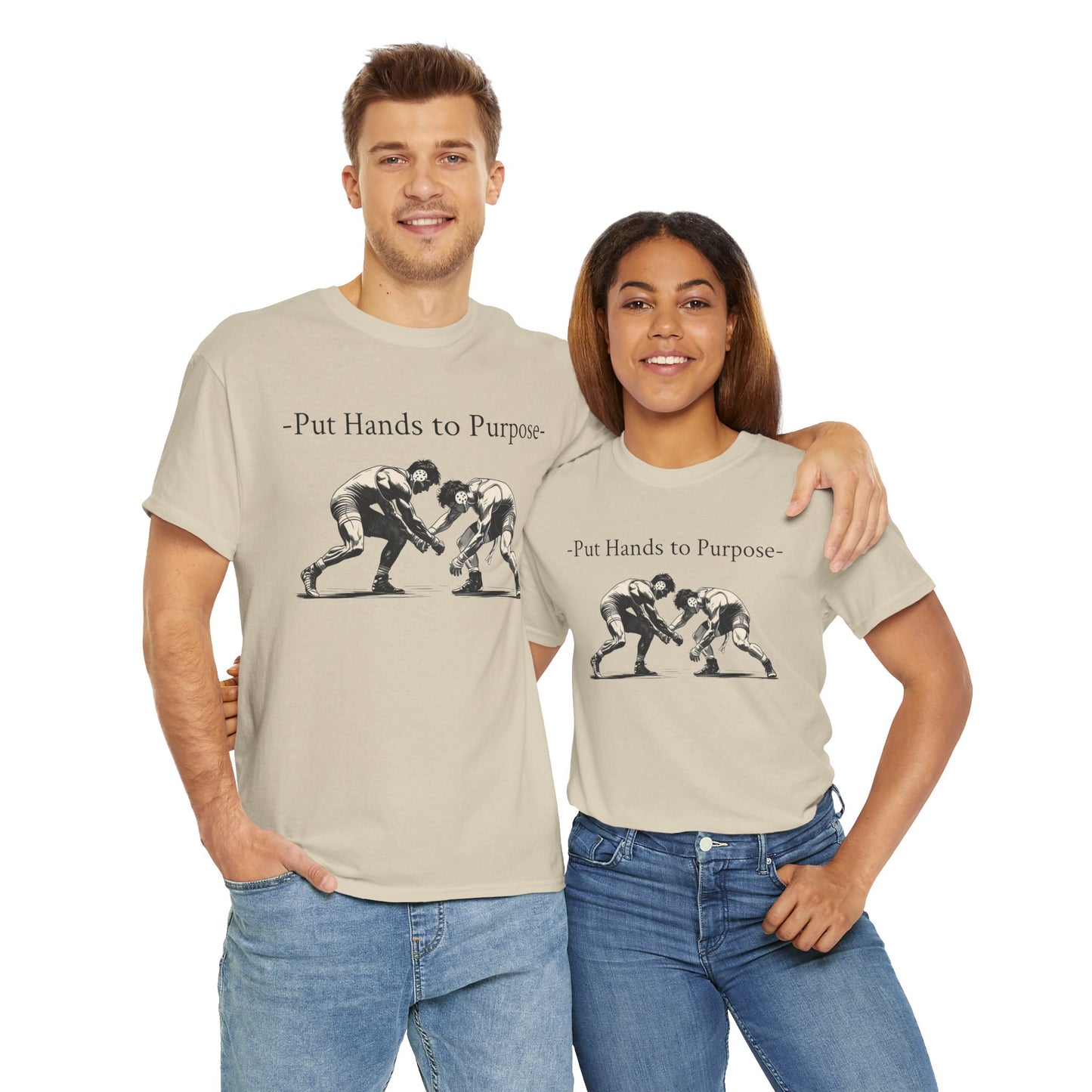 Wrestling Tee, "Put Hands to Purpose" Unisex Shirt for Wrestlers, , Graphic Tee