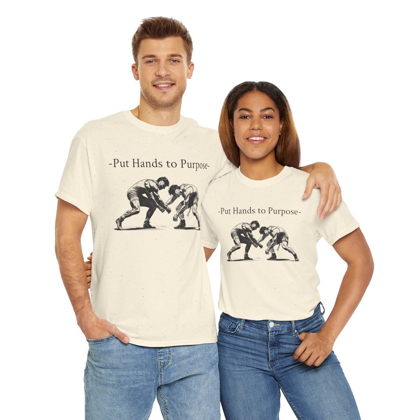 Wrestling Tee, "Put Hands to Purpose" Unisex Shirt for Wrestlers, , Graphic Tee