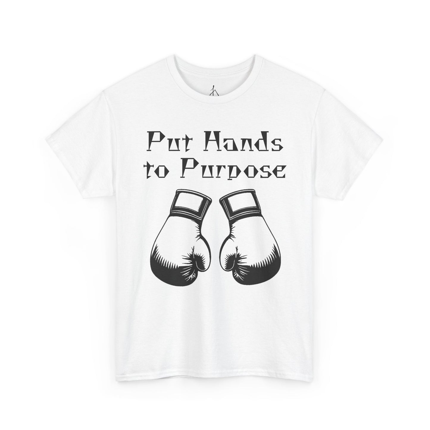 Boxing Tee, "Put Hands to Purpose" Unisex Heavy Cotton Shirt,