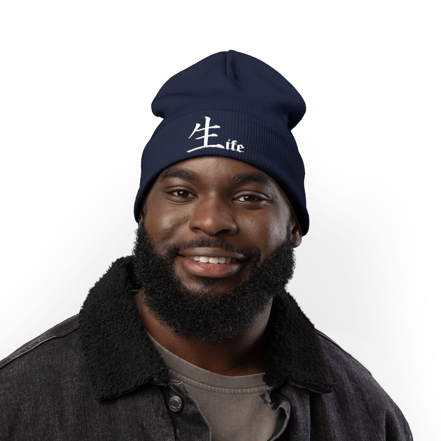 Life by Jack Spade embroidered Knit Beanie, Cuffed Winter Hat