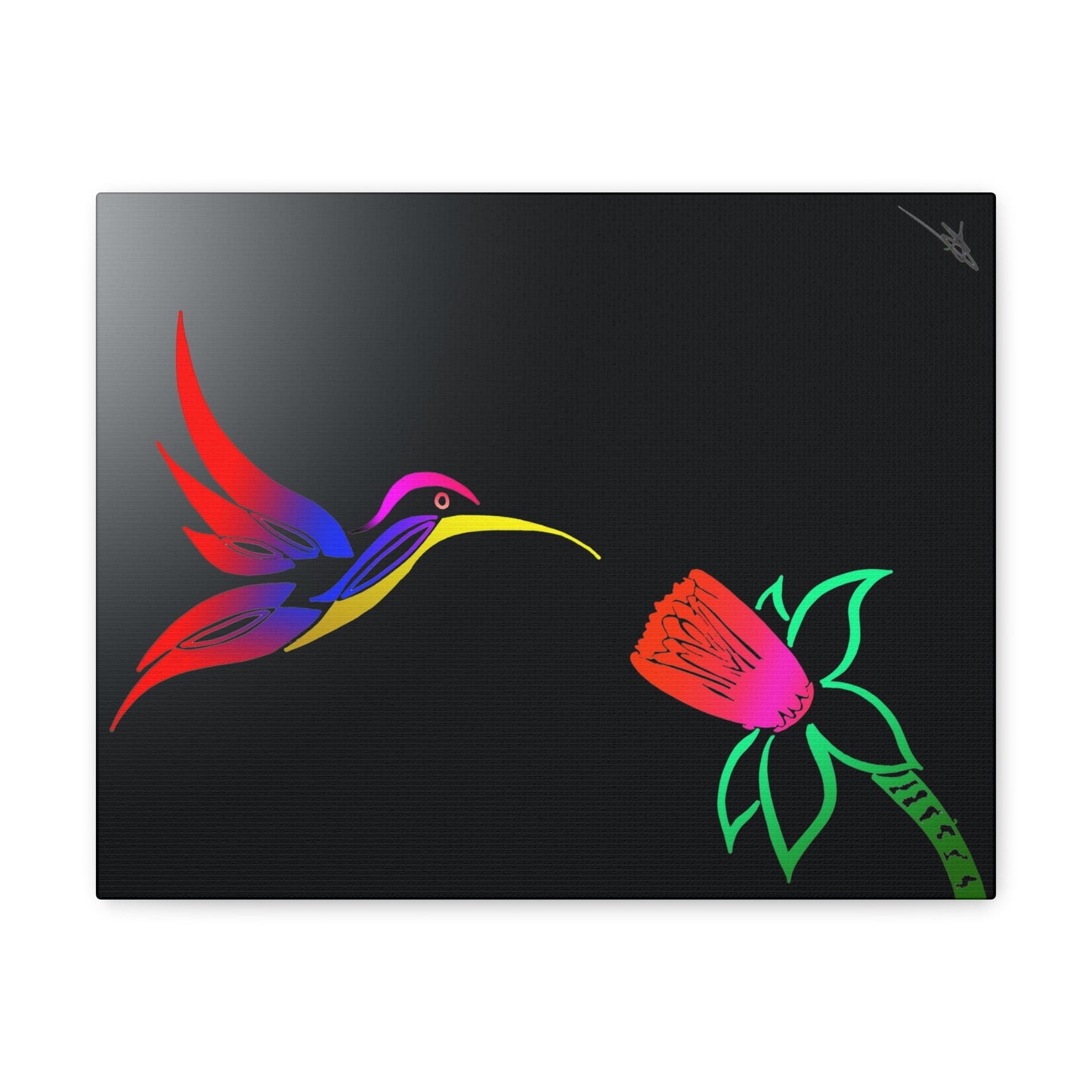 Canvas Gallery Wraps - Humming bird and flower