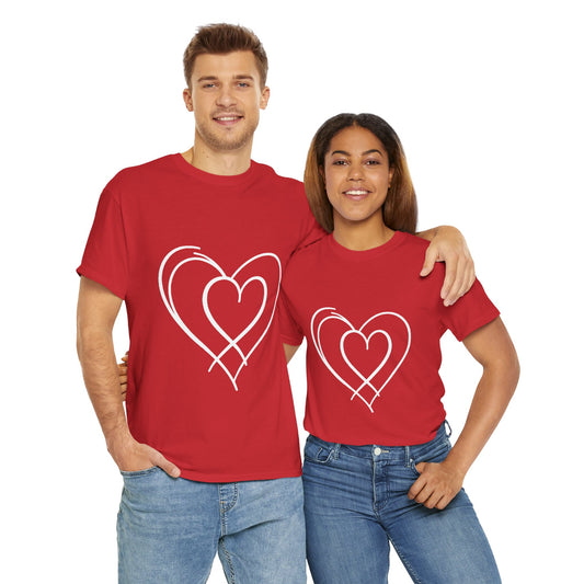 Valentines Day Unisex Tee with Heart Design