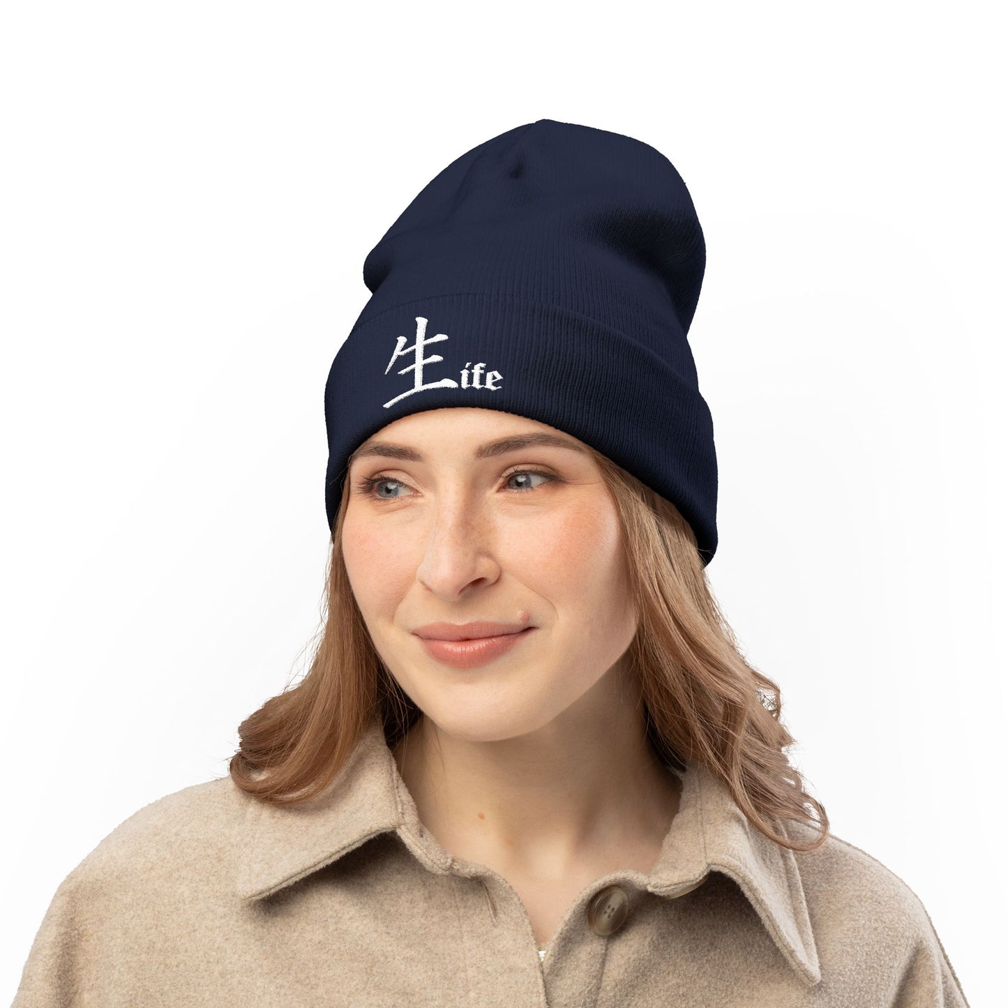 Life by Jack Spade embroidered Knit Beanie, Cuffed Winter Hat