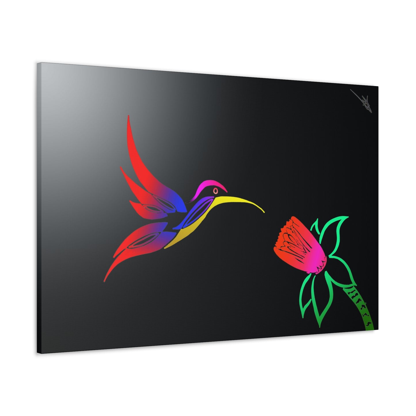 Canvas Gallery Wraps - Humming bird and flower