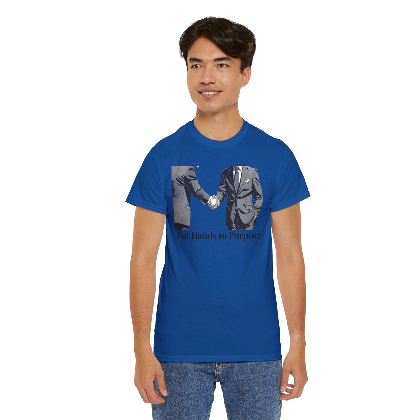 Business Men Shaking Hands Graphic T-Shirt "Put Hands to Purpose