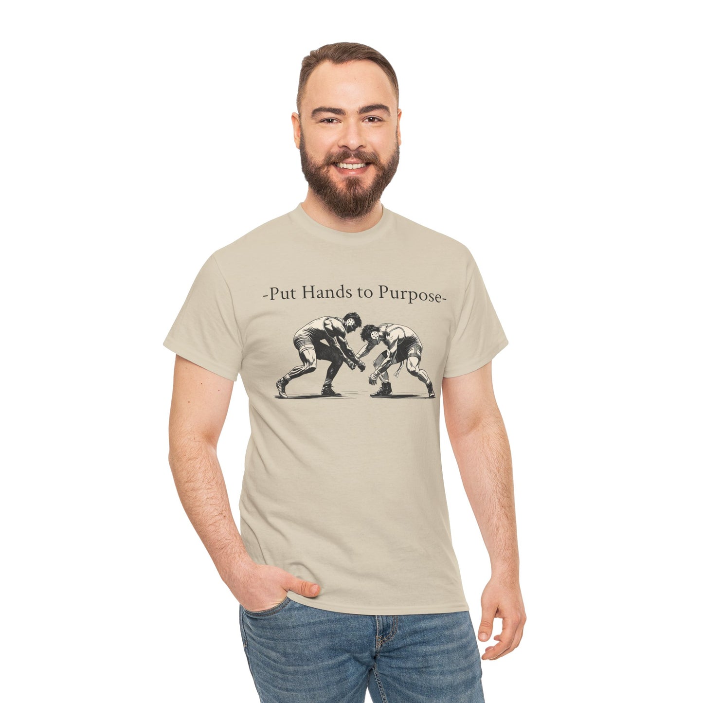 Wrestling Tee, "Put Hands to Purpose" Unisex Shirt for Wrestlers, , Graphic Tee