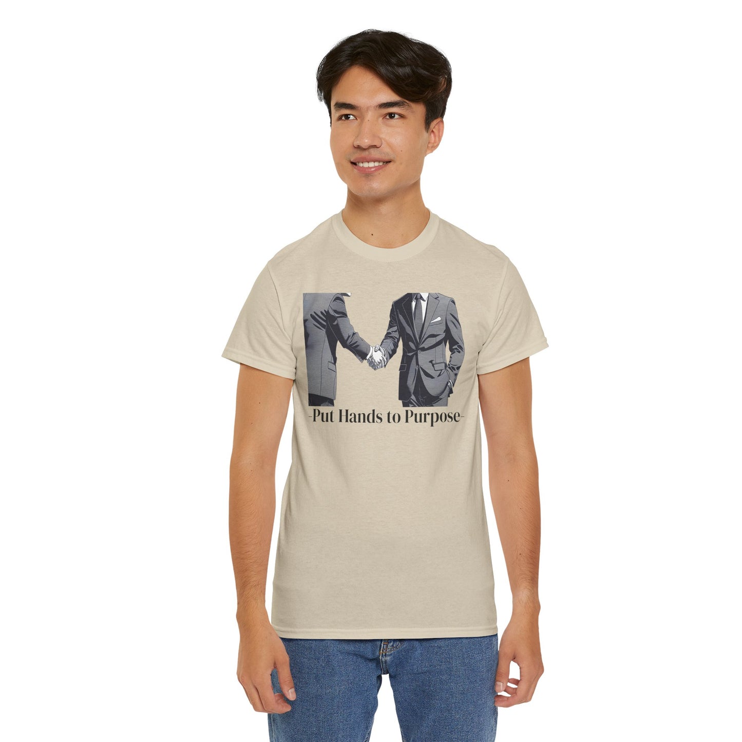 Business Men Shaking Hands Graphic T-Shirt "Put Hands to Purpose