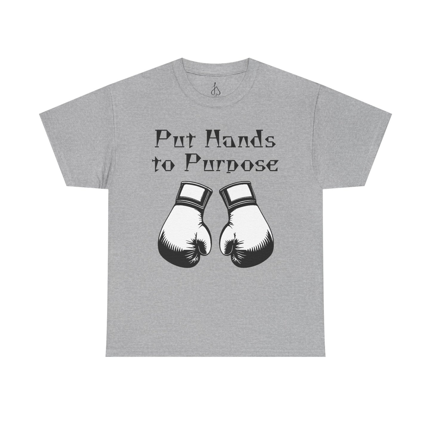 Boxing Tee, "Put Hands to Purpose" Unisex Heavy Cotton Shirt,