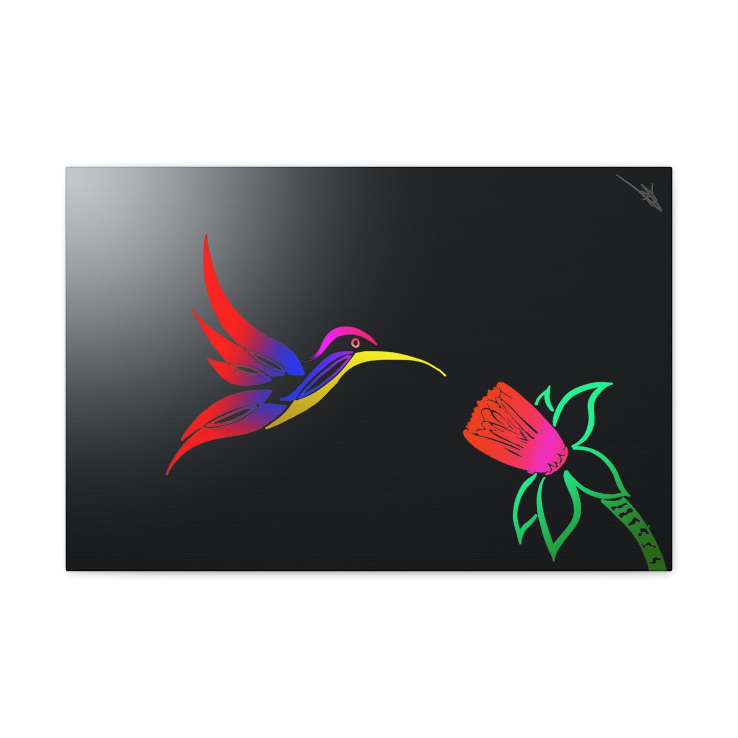 Canvas Gallery Wraps - Humming bird and flower