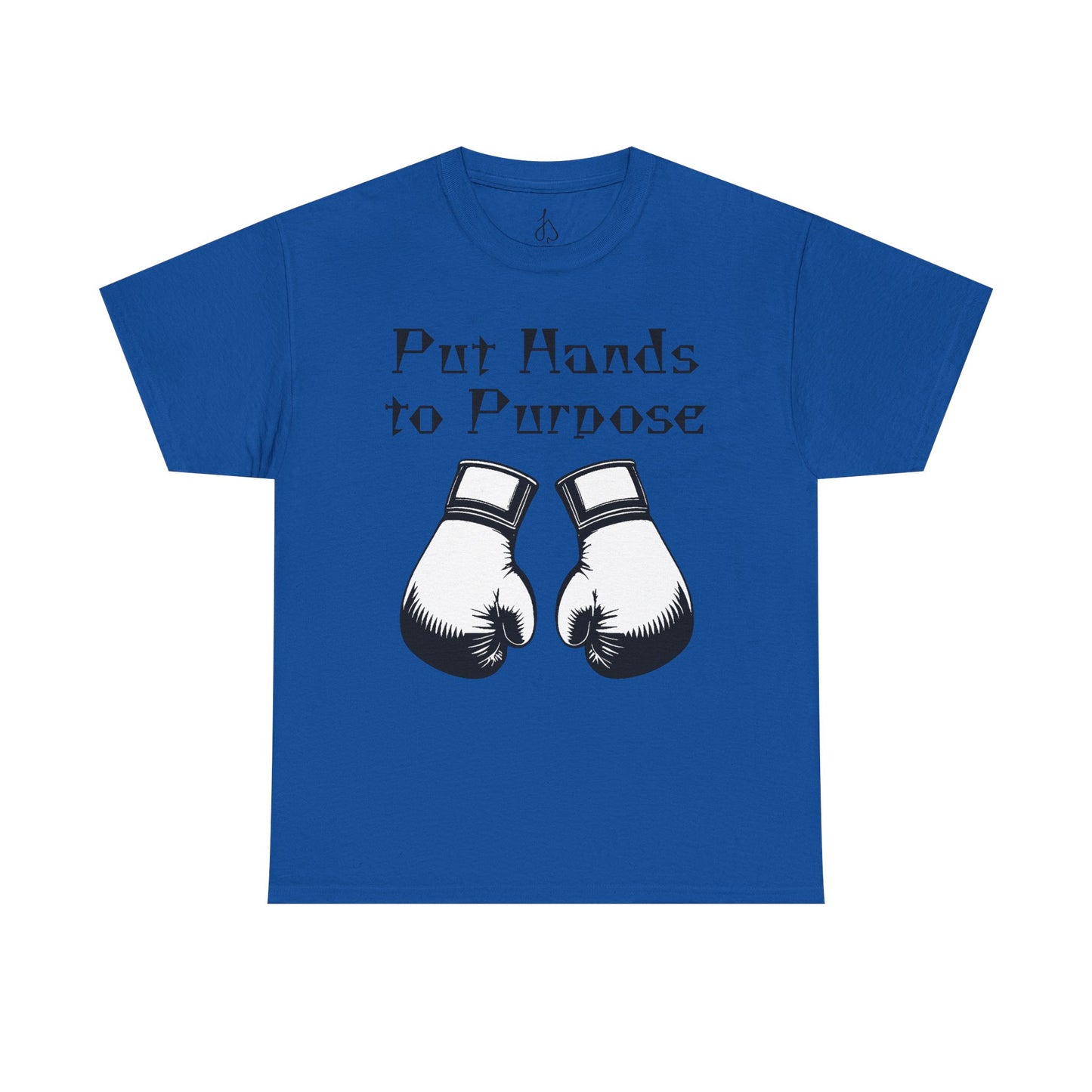Boxing Tee, "Put Hands to Purpose" Unisex Heavy Cotton Shirt,
