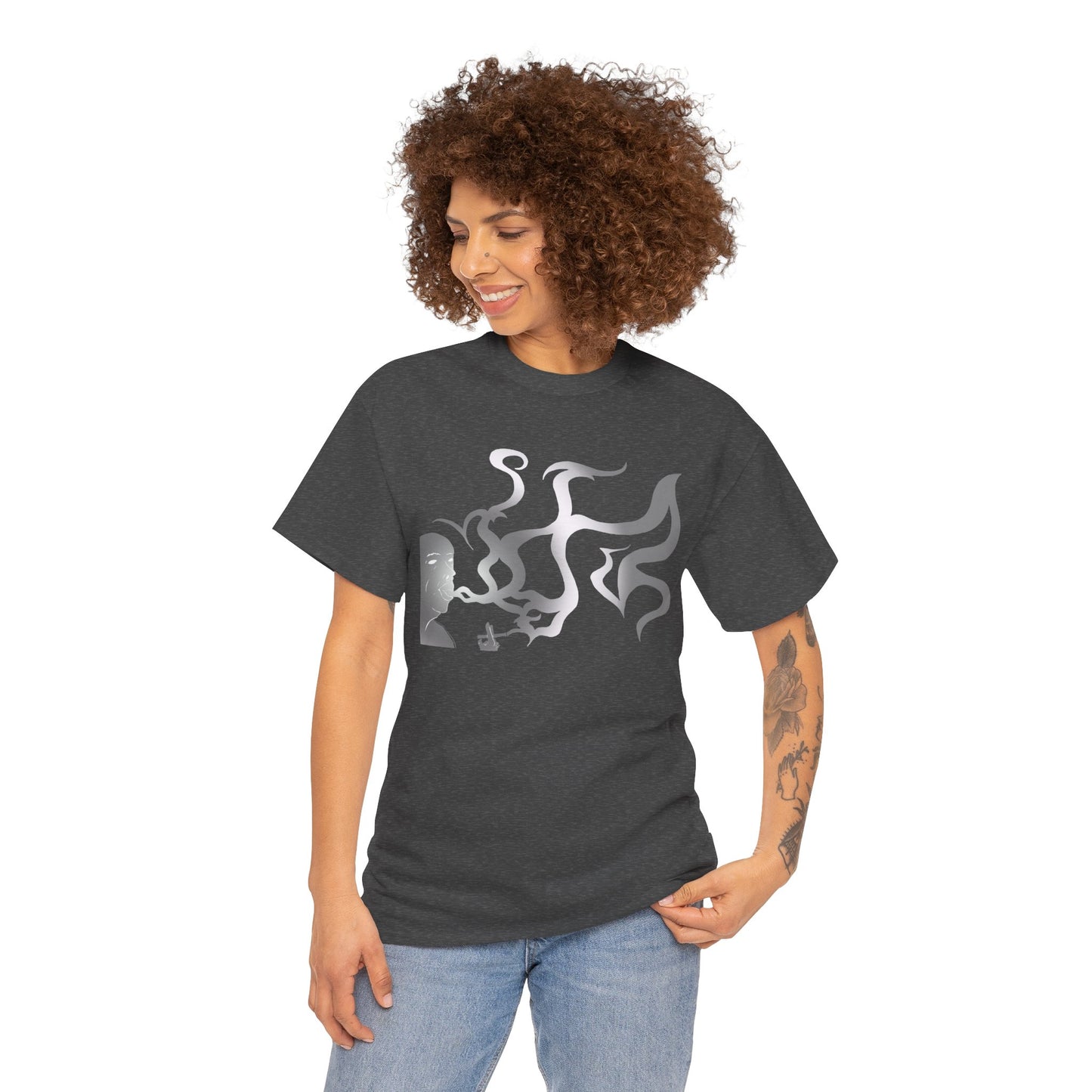 Calm Smoking Man Tee - Unisex Cotton