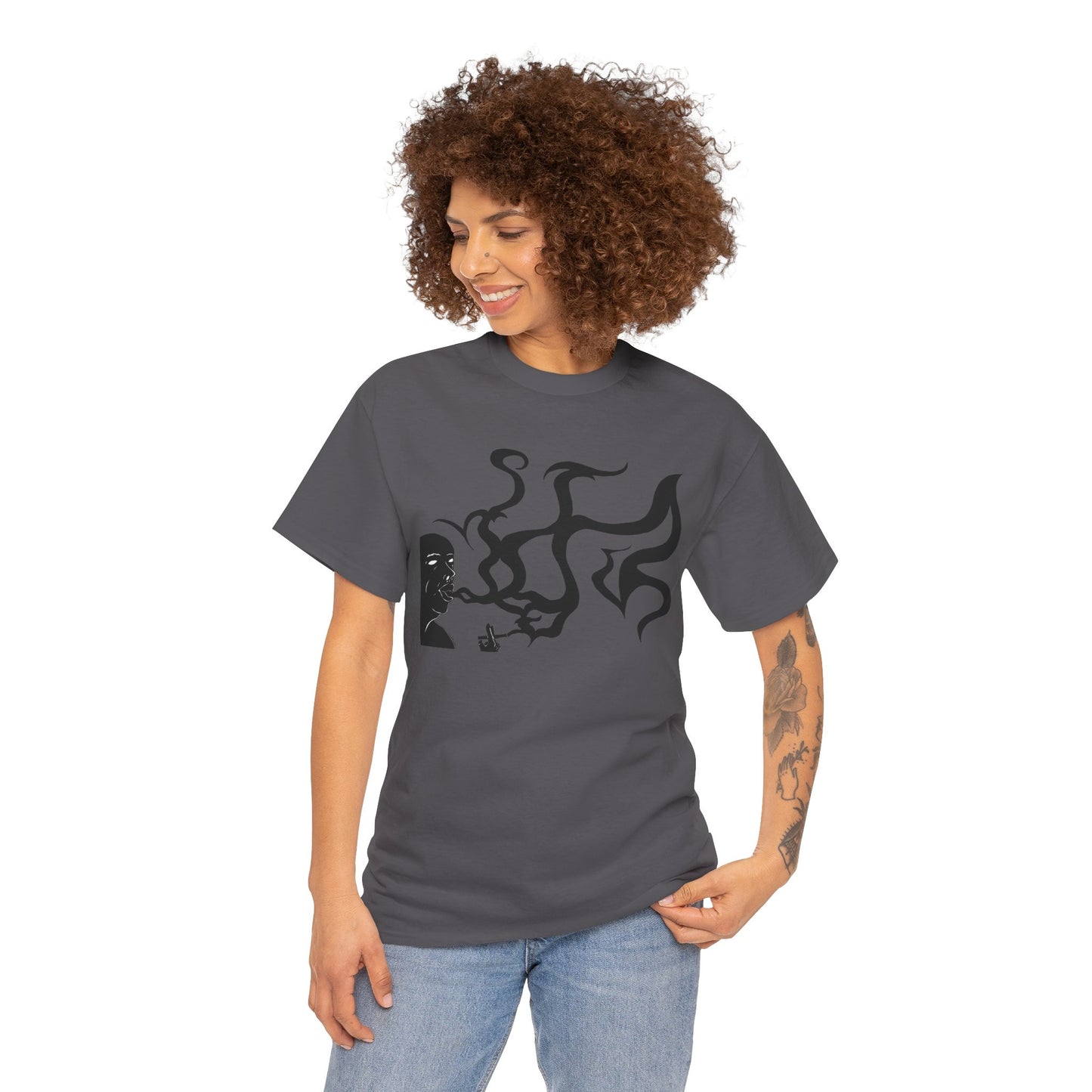 Calm Smoking Man Tee - Unisex Cotton