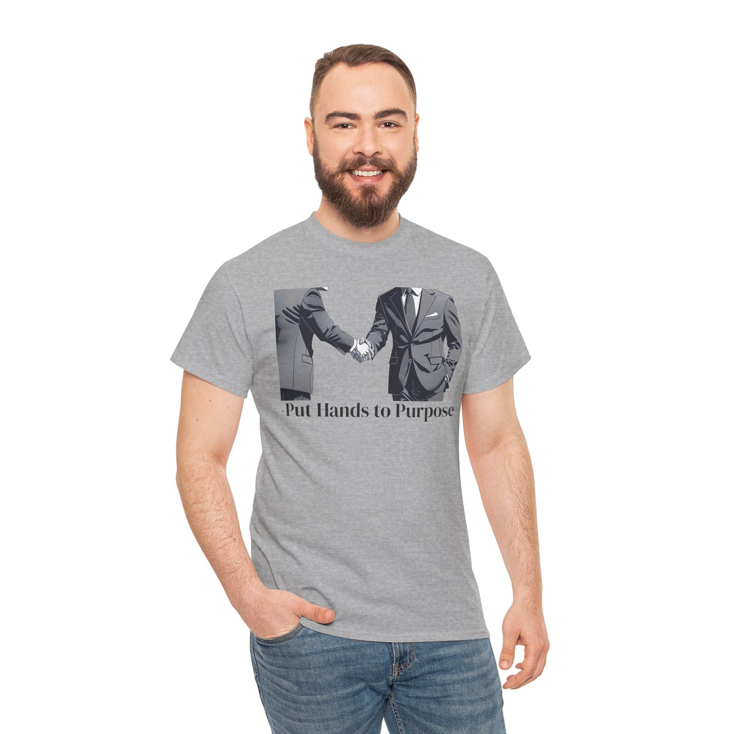Business Men Shaking Hands Graphic T-Shirt "Put Hands to Purpose