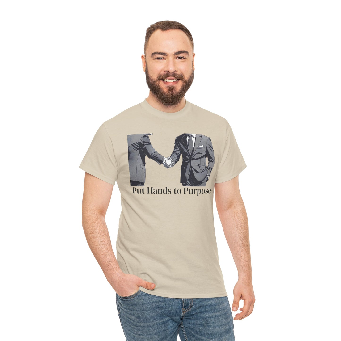 Business Men Shaking Hands Graphic T-Shirt "Put Hands to Purpose