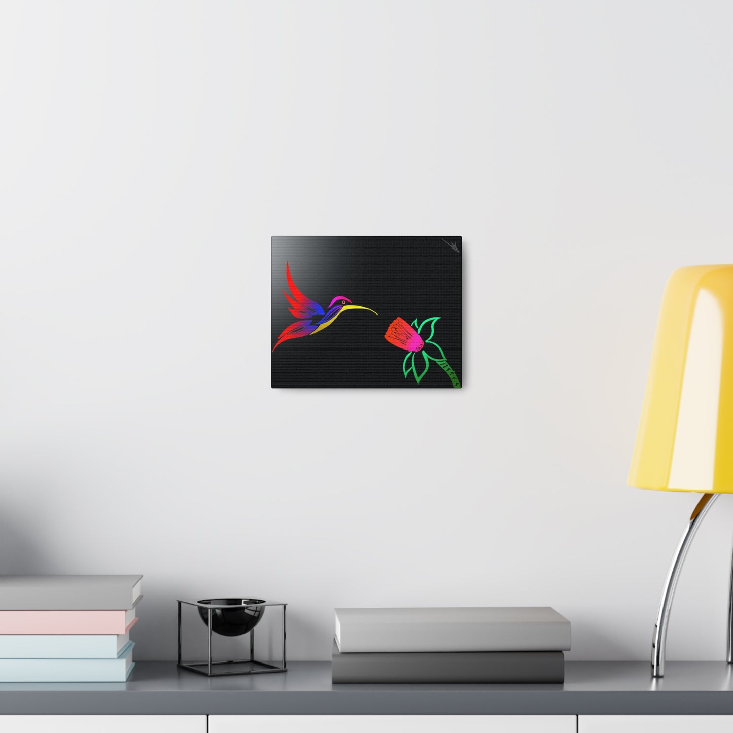 Canvas Gallery Wraps - Humming bird and flower