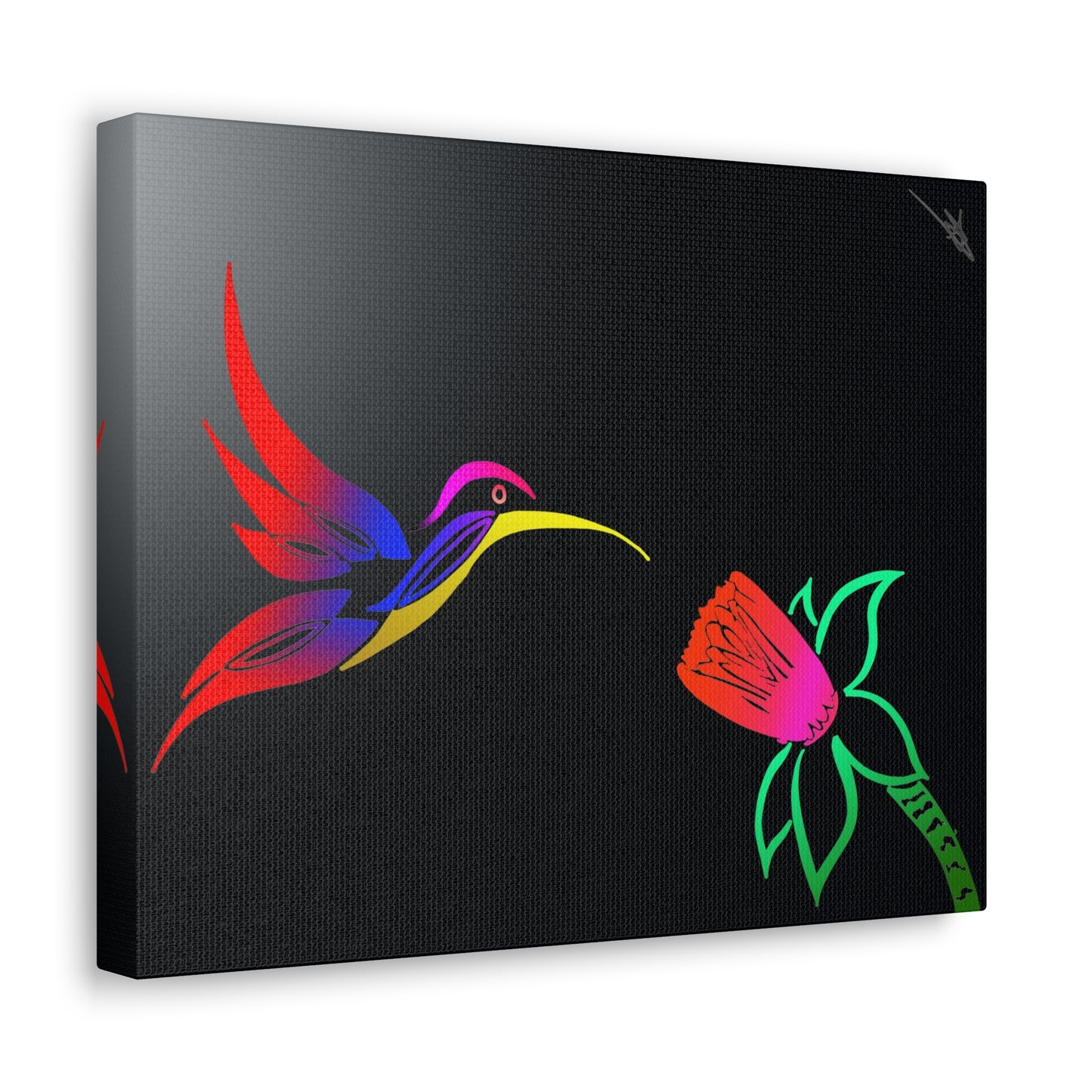 Canvas Gallery Wraps - Humming bird and flower