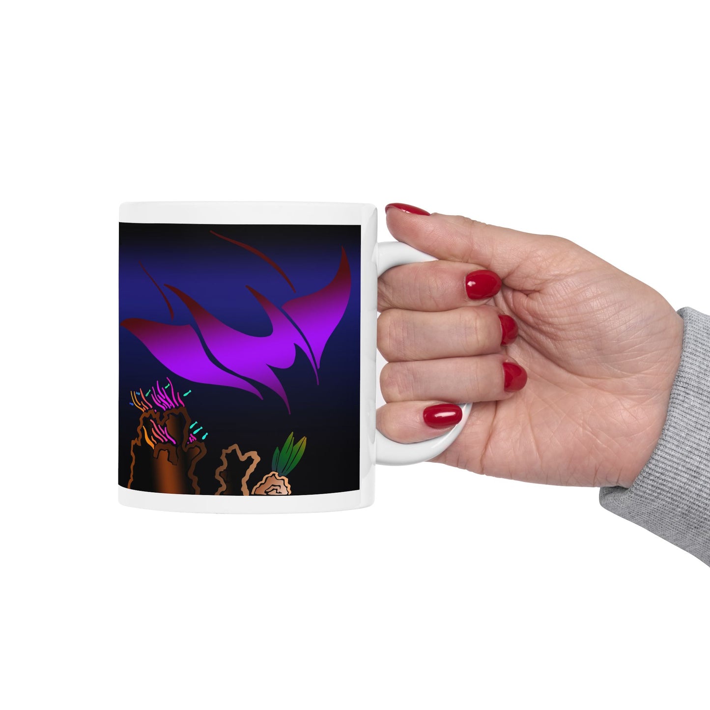 Mug - Manta Ray Ceramic Mug (11oz, 15oz)