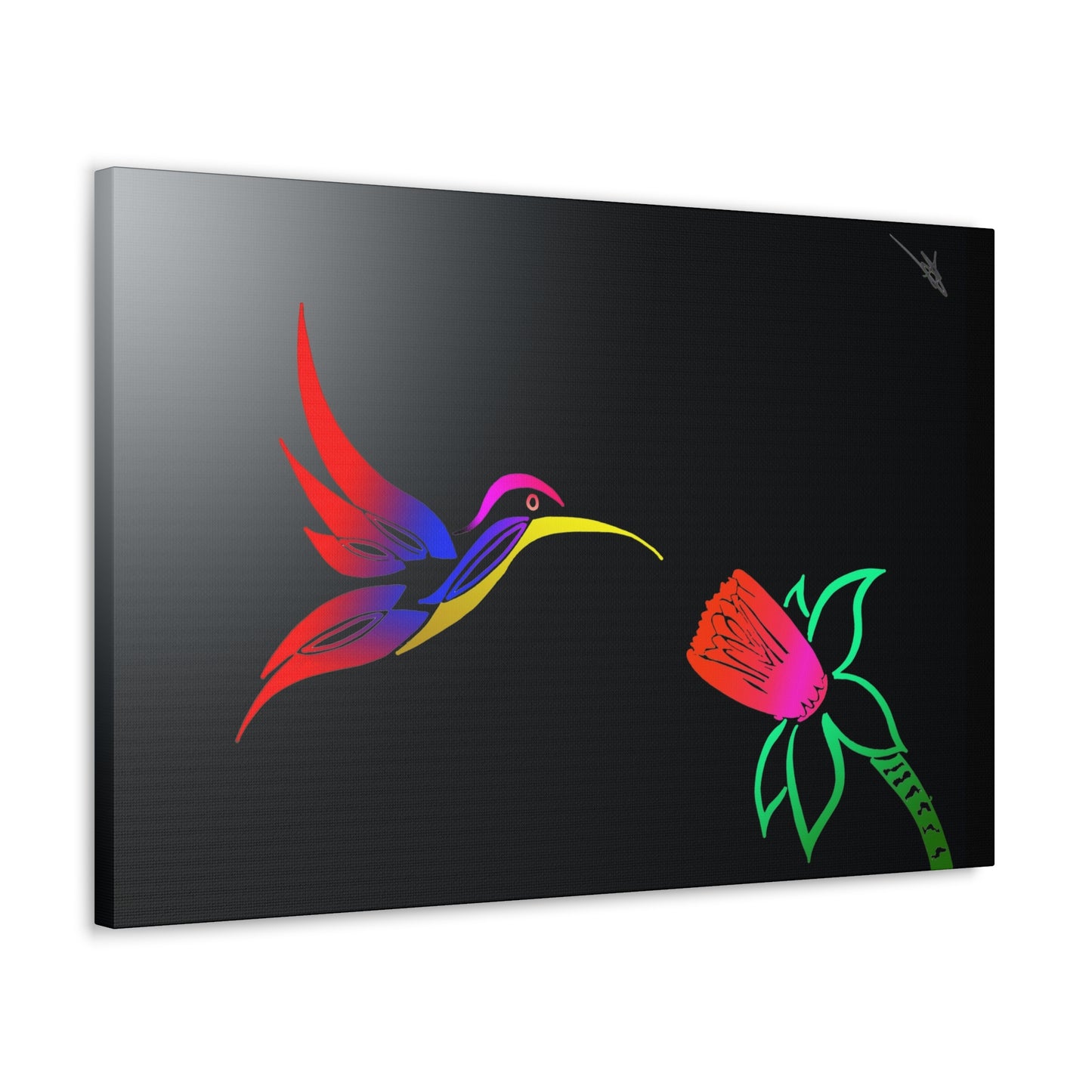 Canvas Gallery Wraps - Humming bird and flower