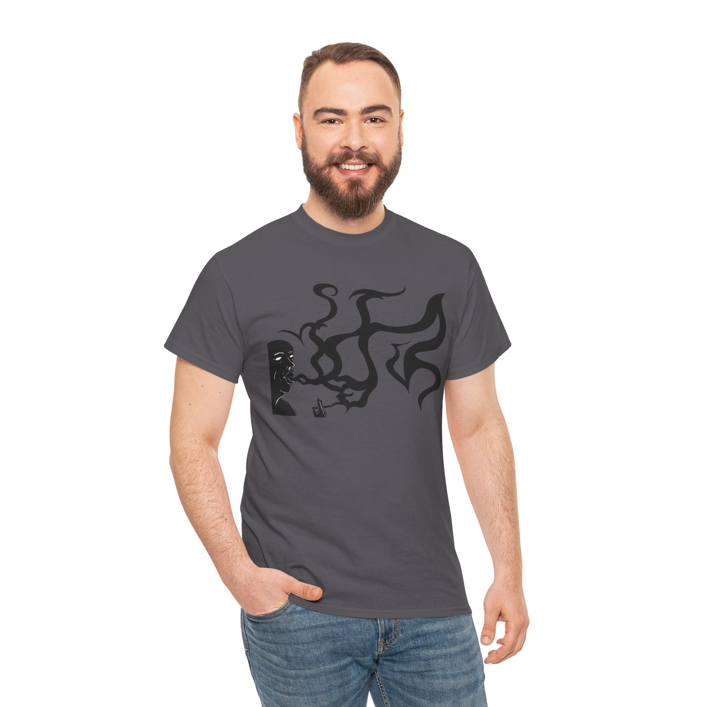 Calm Smoking Man Tee - Unisex Cotton