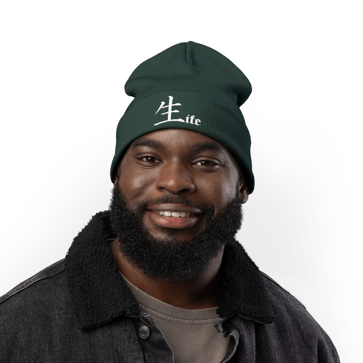 Life by Jack Spade embroidered Knit Beanie, Cuffed Winter Hat