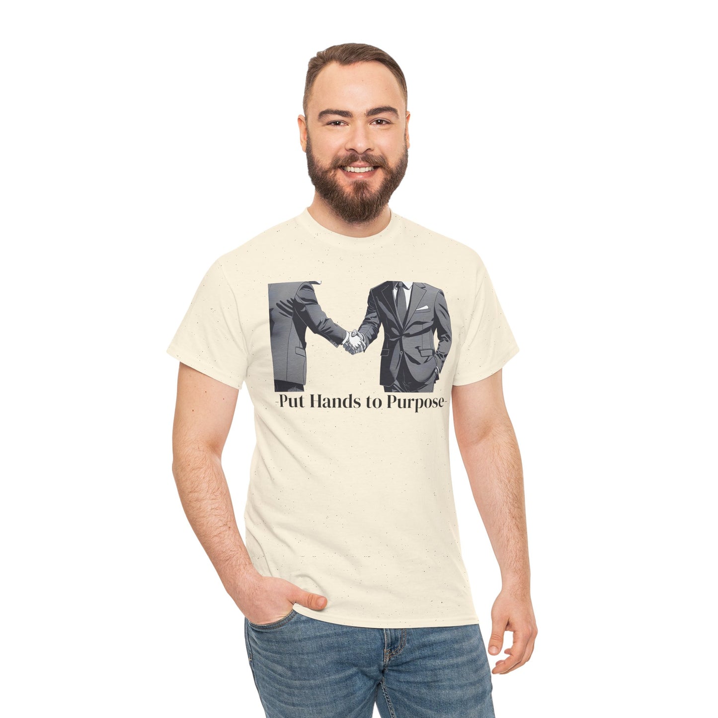 Business Men Shaking Hands Graphic T-Shirt "Put Hands to Purpose