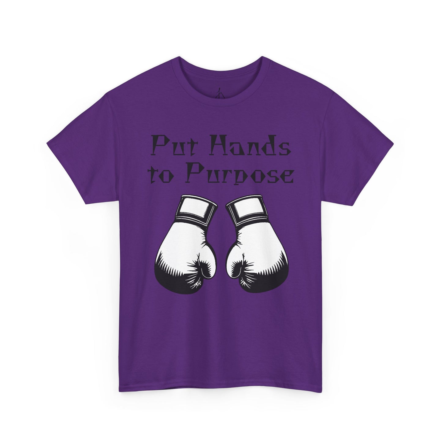 Boxing Tee, "Put Hands to Purpose" Unisex Heavy Cotton Shirt,