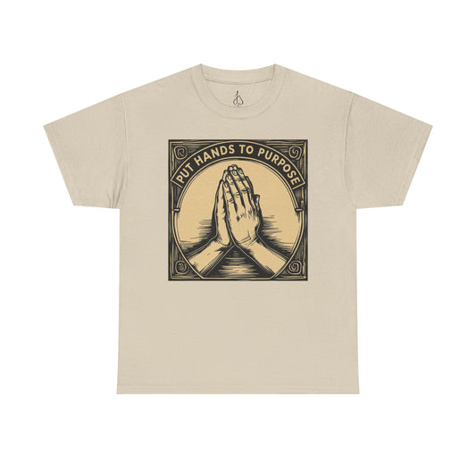 Prayer Hands Unisex T-Shirt, "Put Hands to Purpose"