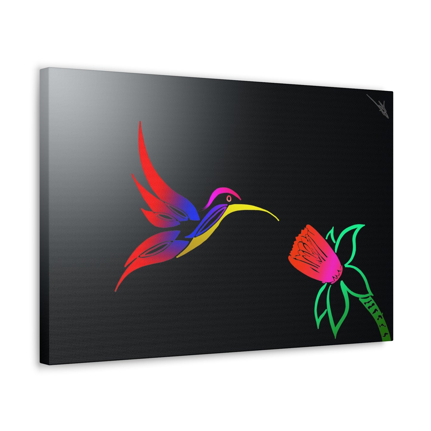 Canvas Gallery Wraps - Humming bird and flower