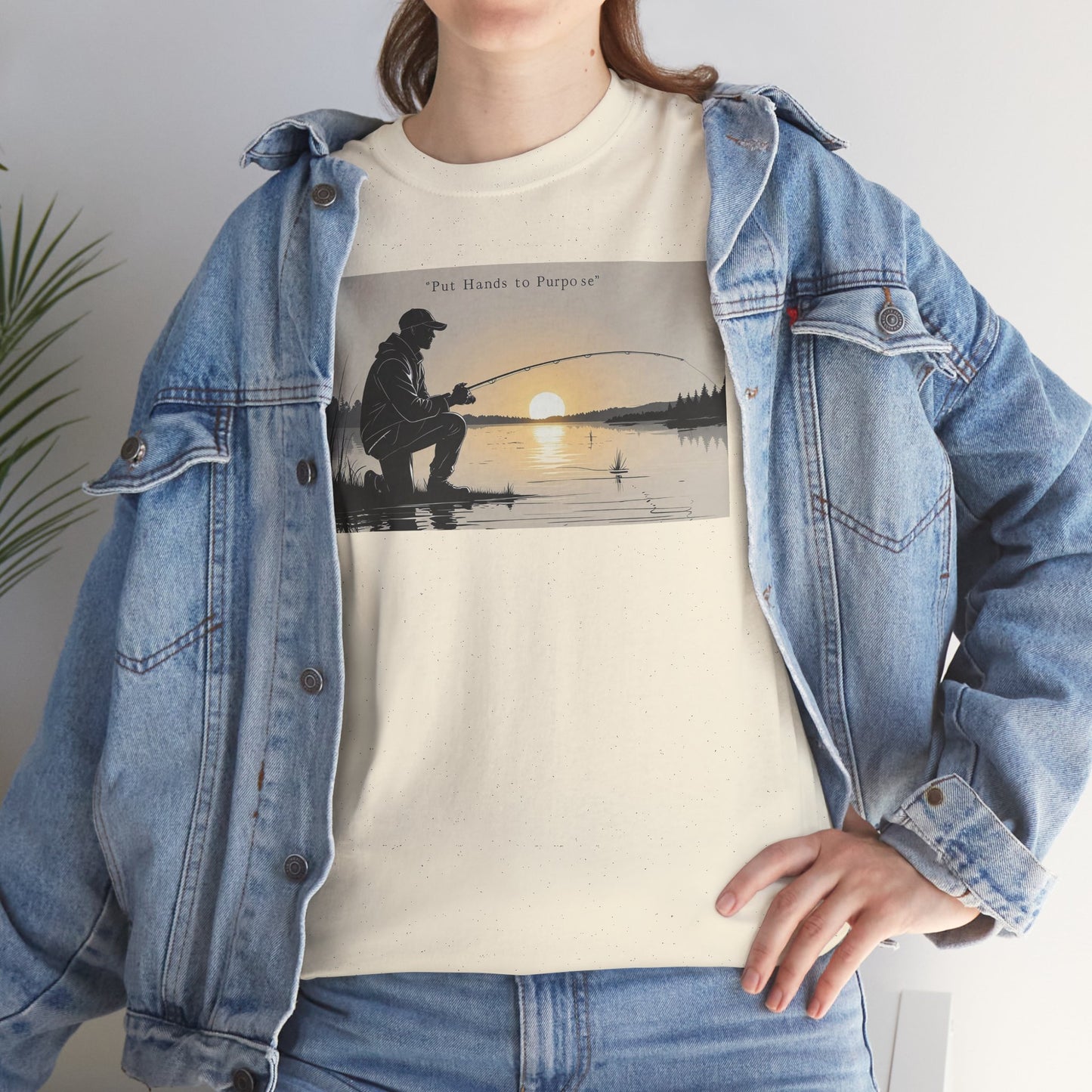 Fishing Graphic Tee, Put Hands to Purpose, Unisex T-Shirt