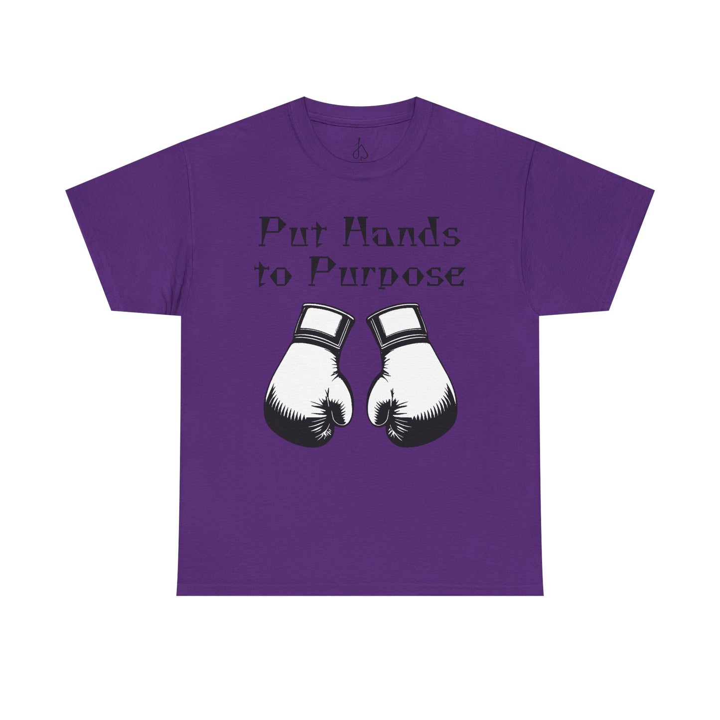 Boxing Tee, "Put Hands to Purpose" Unisex Heavy Cotton Shirt,