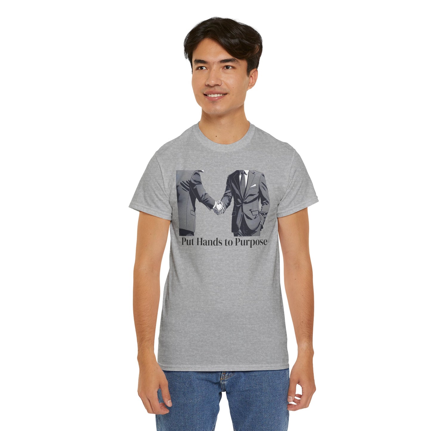 Business Men Shaking Hands Graphic T-Shirt "Put Hands to Purpose