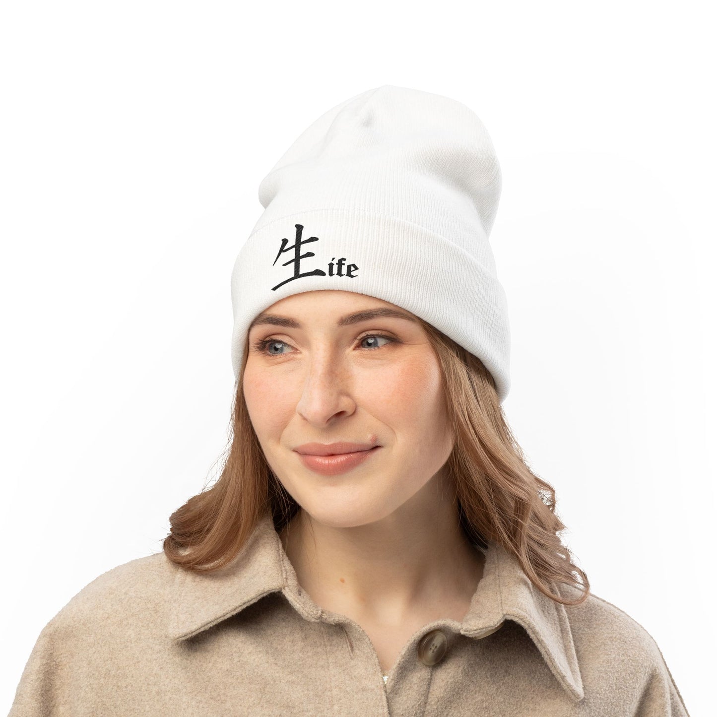 Life by Jack Spade embroidered Knit Beanie, Cuffed Winter Hat