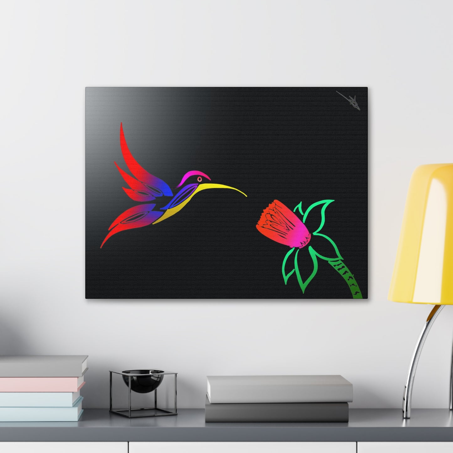 Canvas Gallery Wraps - Humming bird and flower