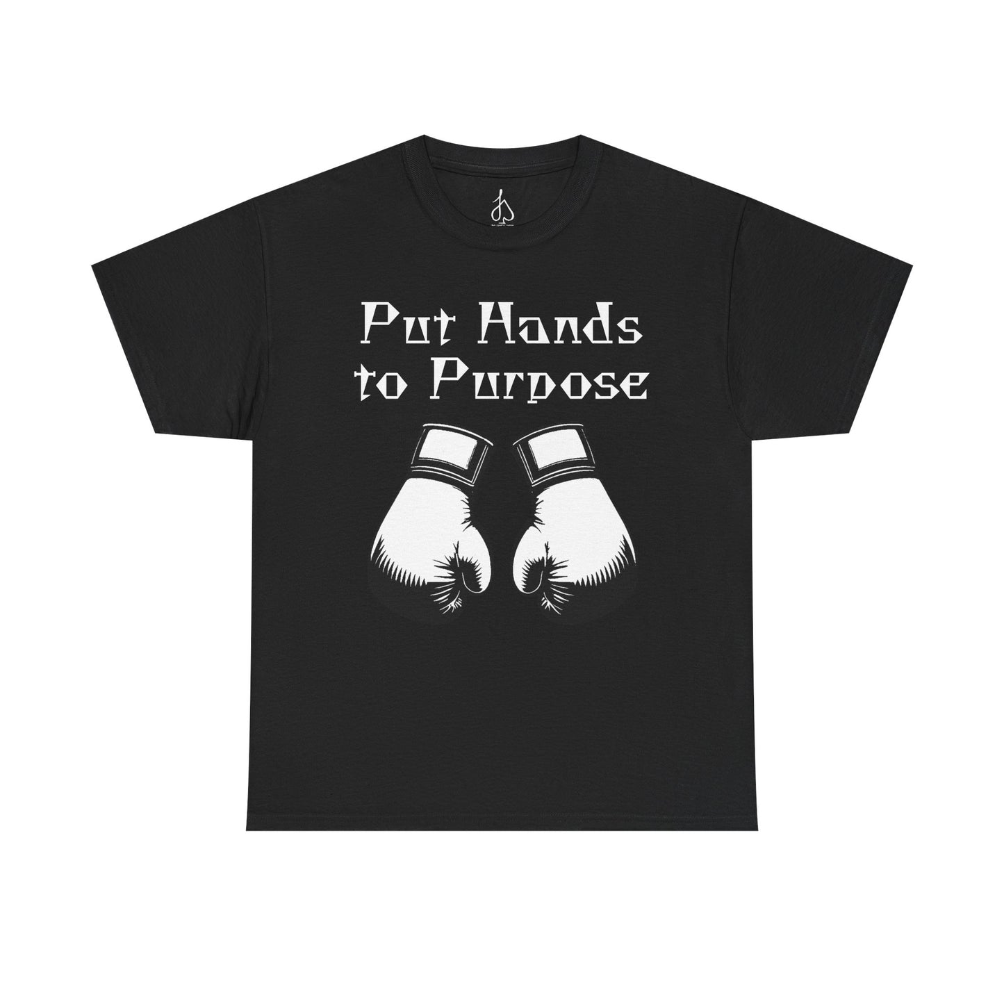 Boxing Tee, "Put Hands to Purpose" Unisex Heavy Cotton Shirt,