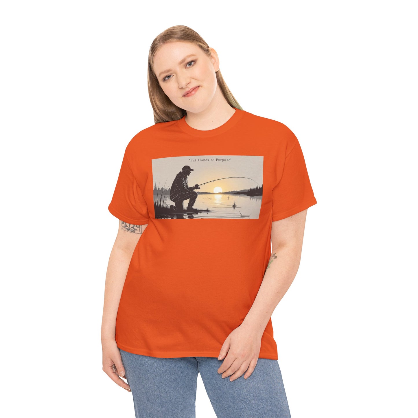 Fishing Graphic Tee, Put Hands to Purpose, Unisex T-Shirt