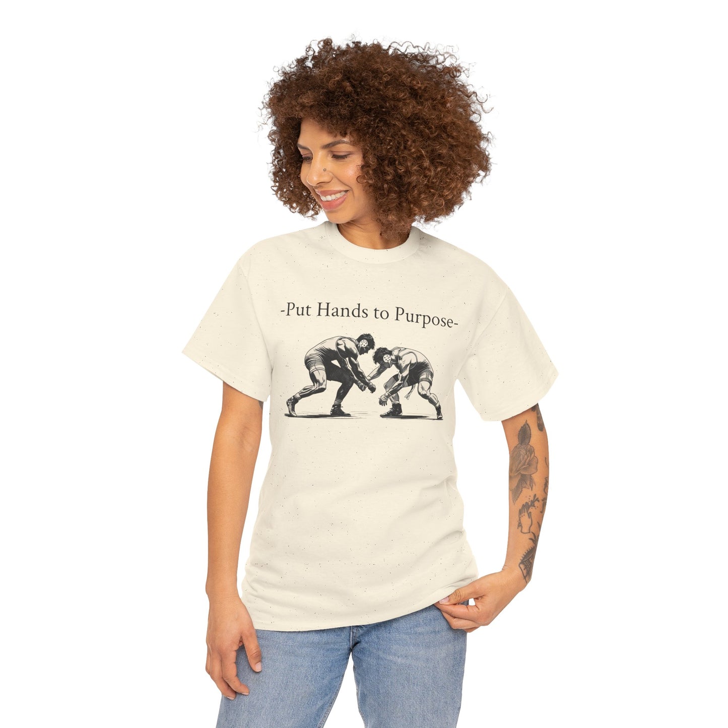 Wrestling Tee, "Put Hands to Purpose" Unisex Shirt for Wrestlers, , Graphic Tee