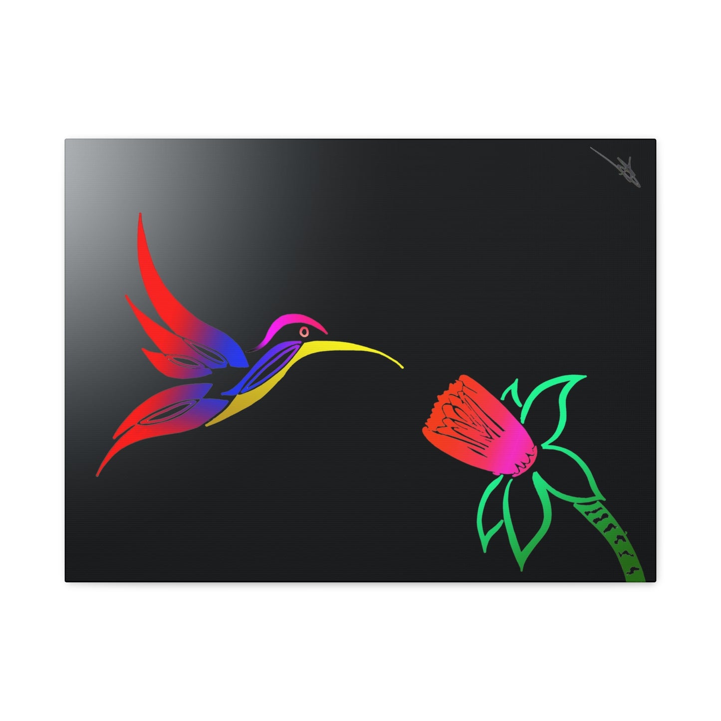 Canvas Gallery Wraps - Humming bird and flower