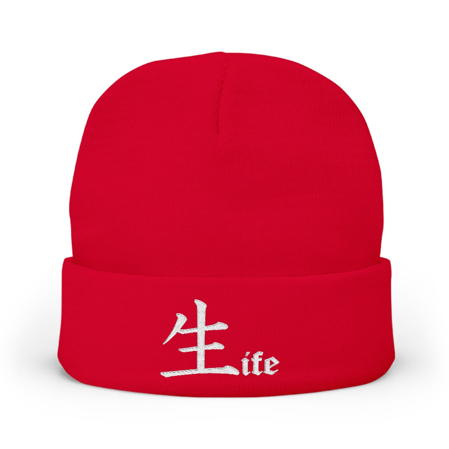 Life by Jack Spade embroidered Knit Beanie, Cuffed Winter Hat