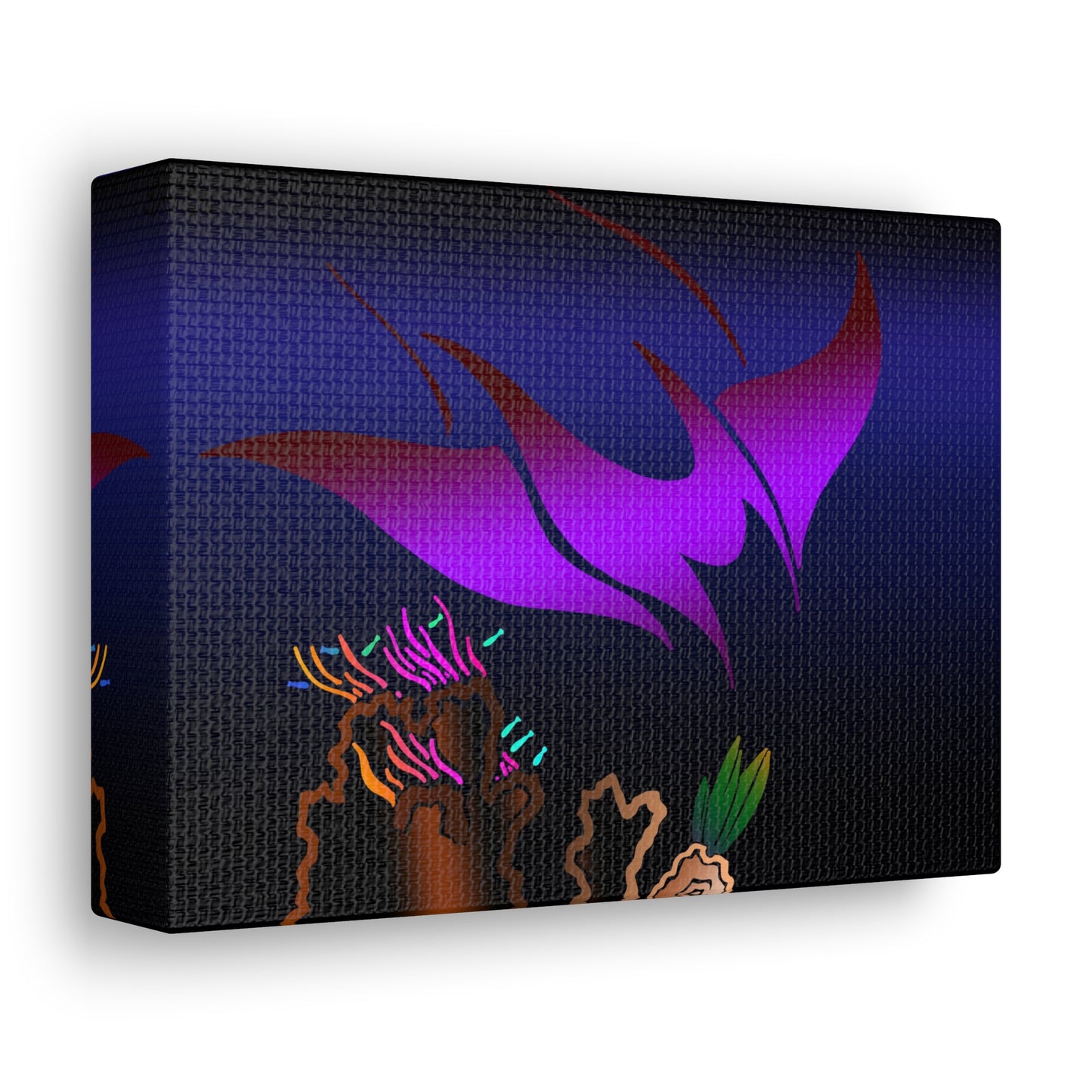 Canvas Wrap Manta Ray Ocean Art