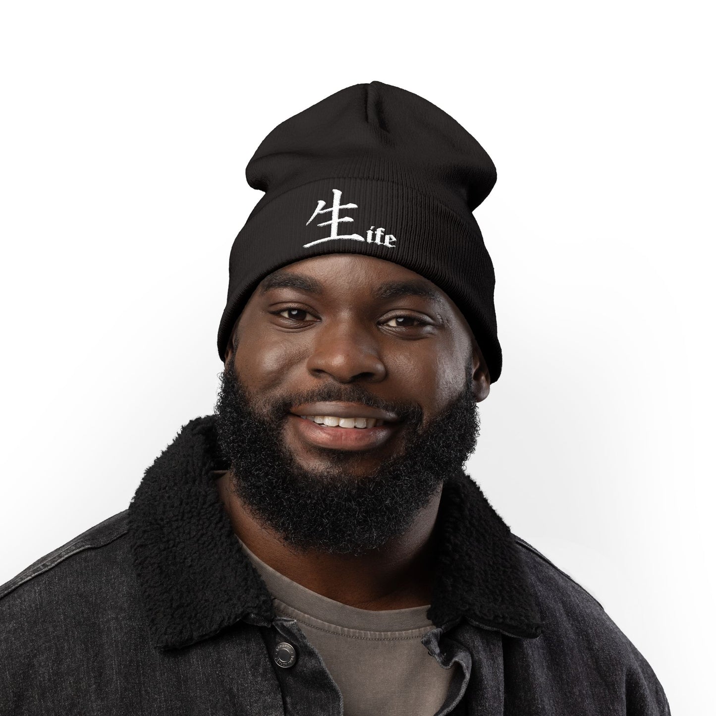 Life by Jack Spade embroidered Knit Beanie, Cuffed Winter Hat