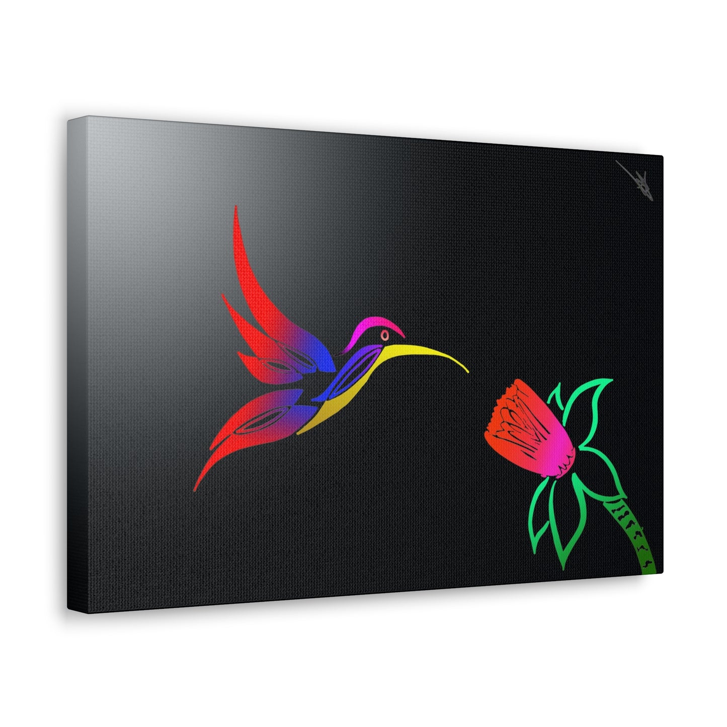 Canvas Gallery Wraps - Humming bird and flower