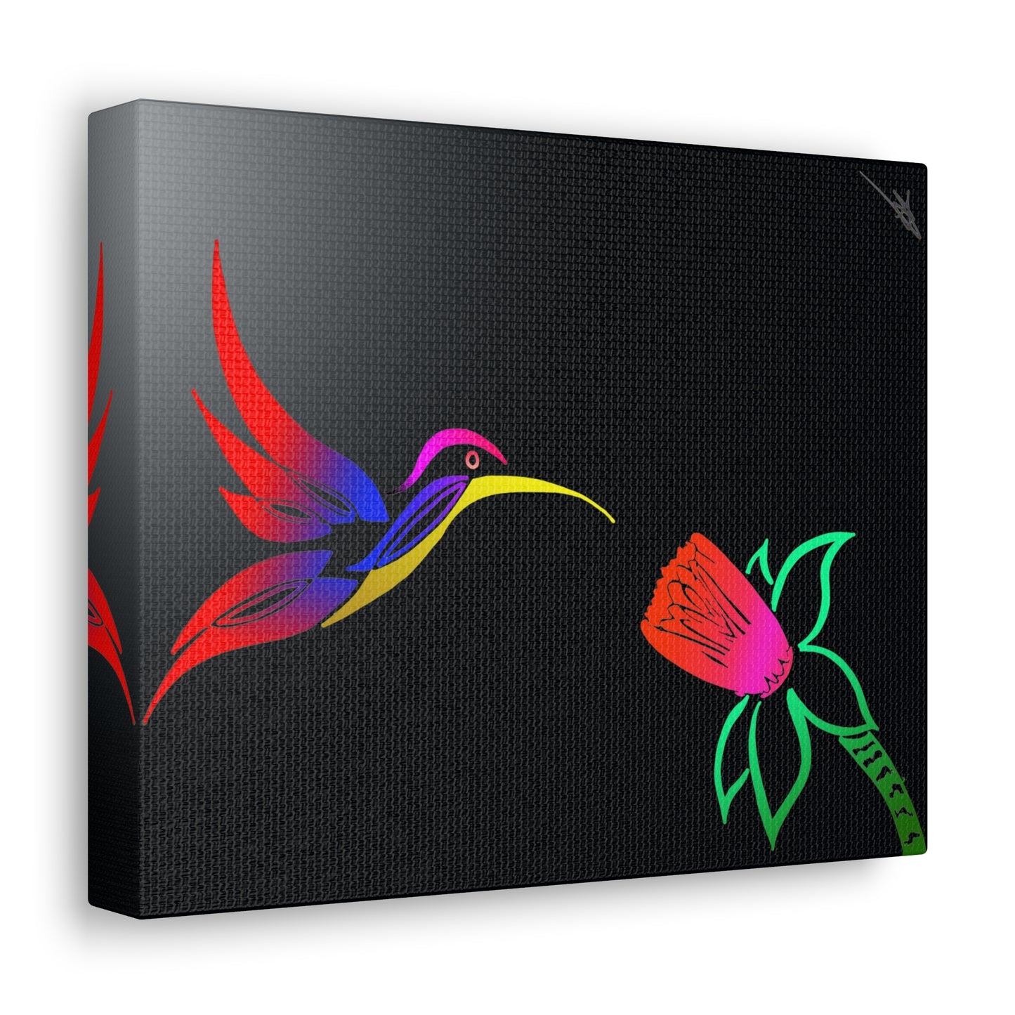 Canvas Gallery Wraps - Humming bird and flower