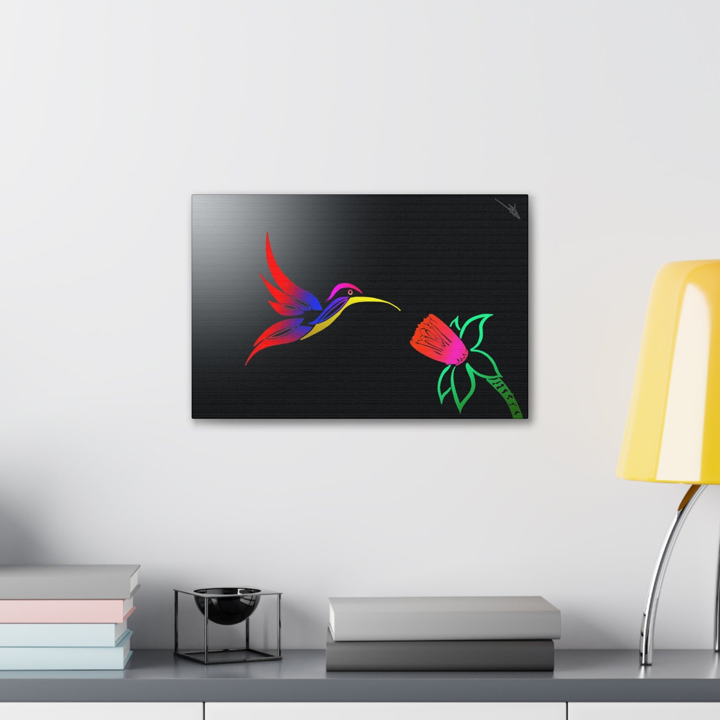 Canvas Gallery Wraps - Humming bird and flower