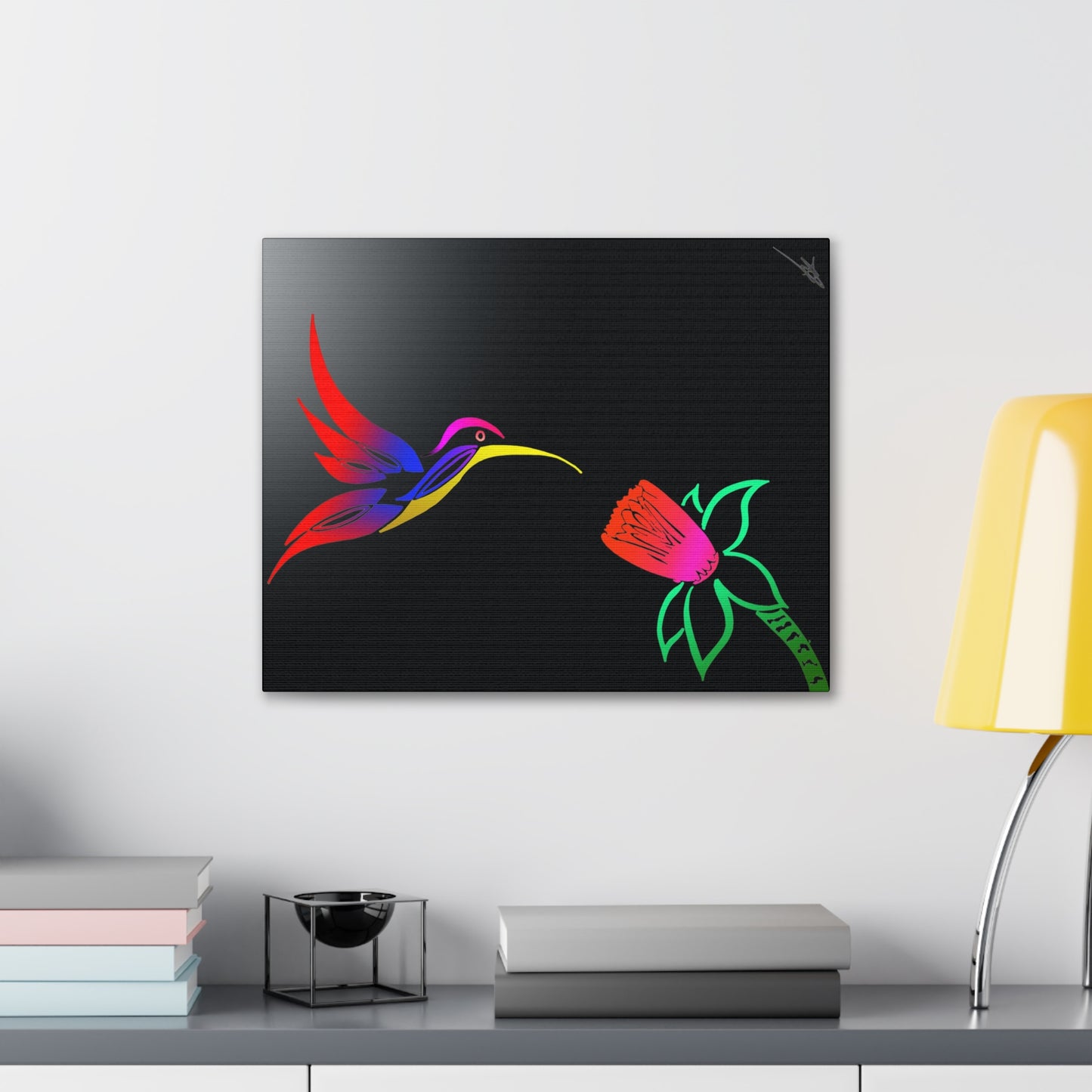 Canvas Gallery Wraps - Humming bird and flower