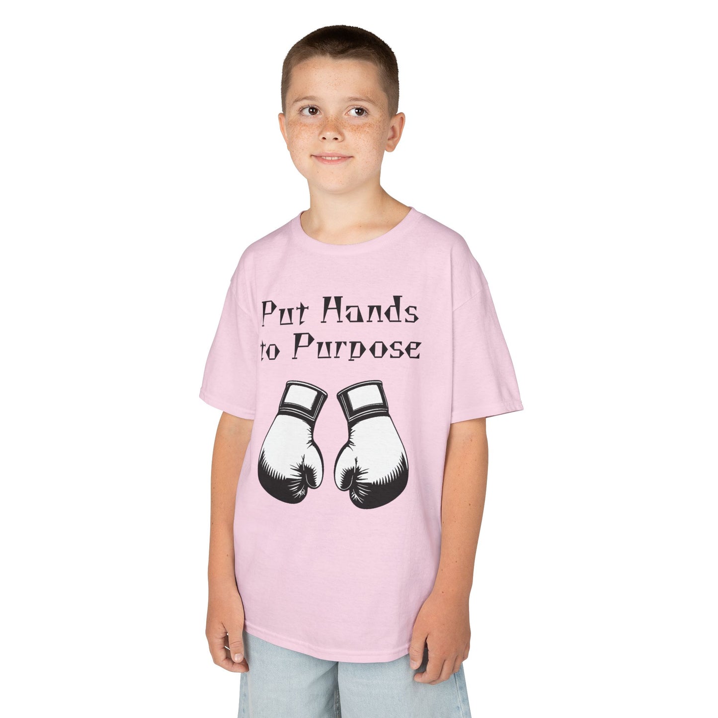 Kids Boxing Tee, "Put Hands to Purpose"
