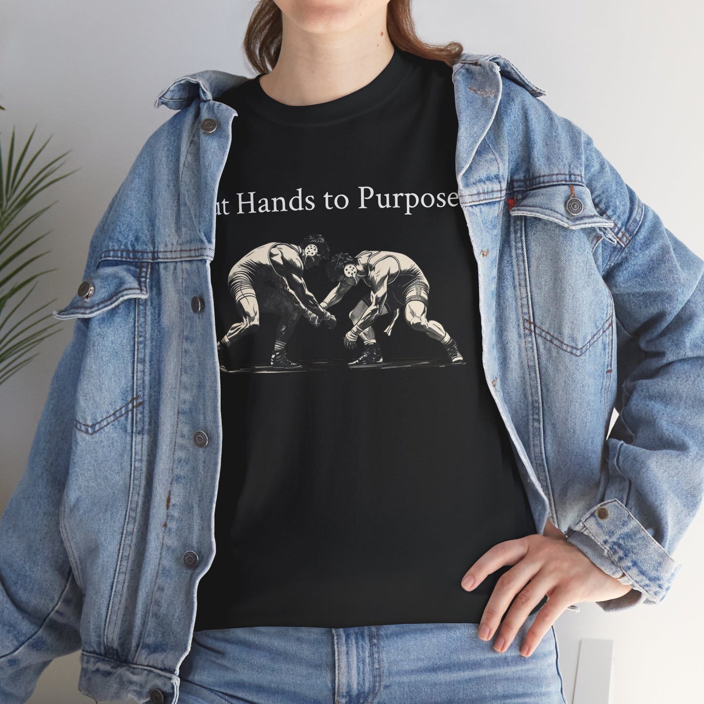 Wrestling Tee, "Put Hands to Purpose" Unisex Shirt for Wrestlers, , Graphic Tee