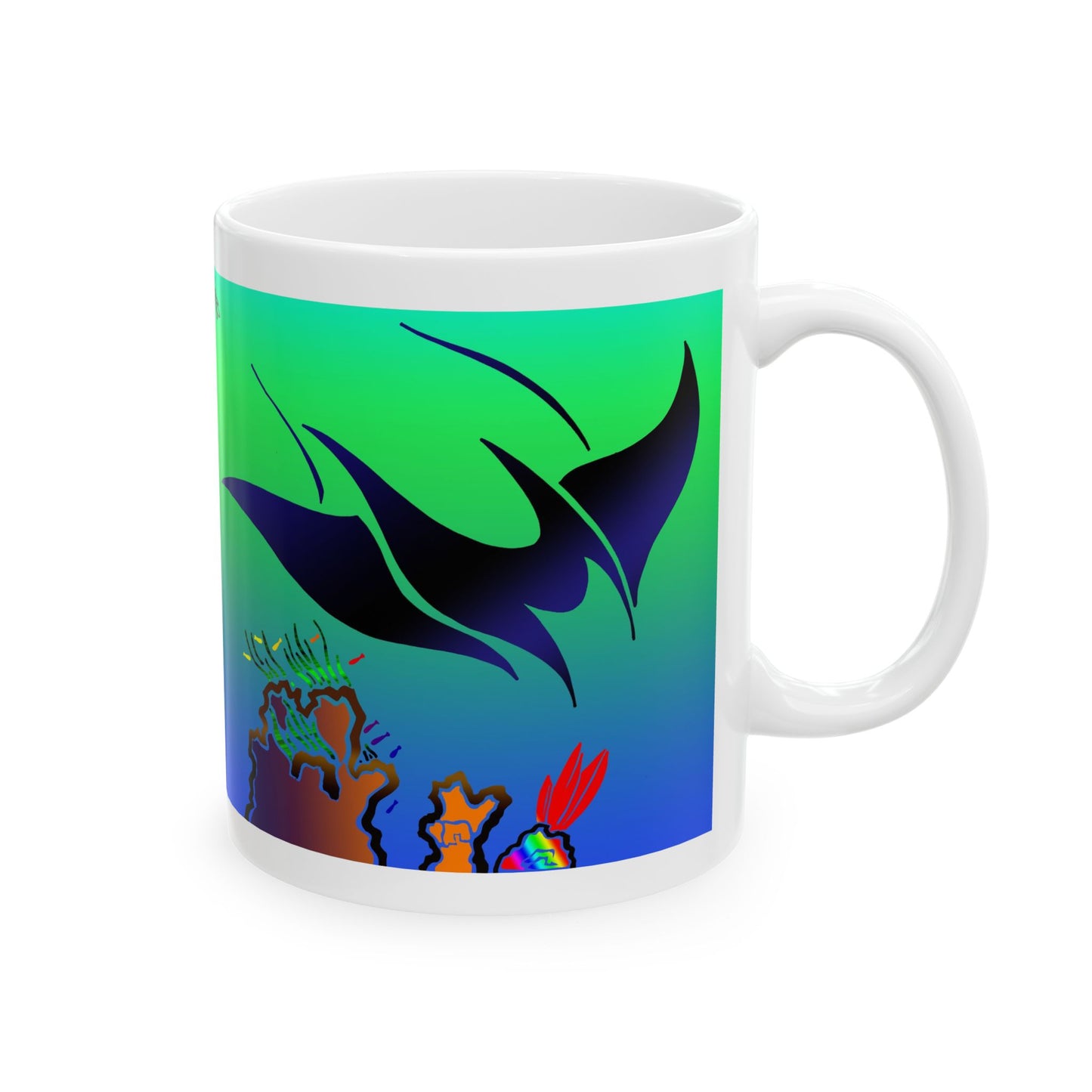 Manta Ray Ceramic Mug (11oz, 15oz)