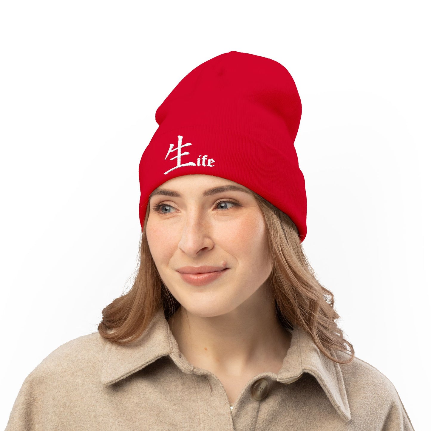 Life by Jack Spade embroidered Knit Beanie, Cuffed Winter Hat